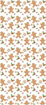 Picture of GINGERBREAD PATTERN CELLO BAGS WITH TWIST TIES 12.5 X 28.5CM